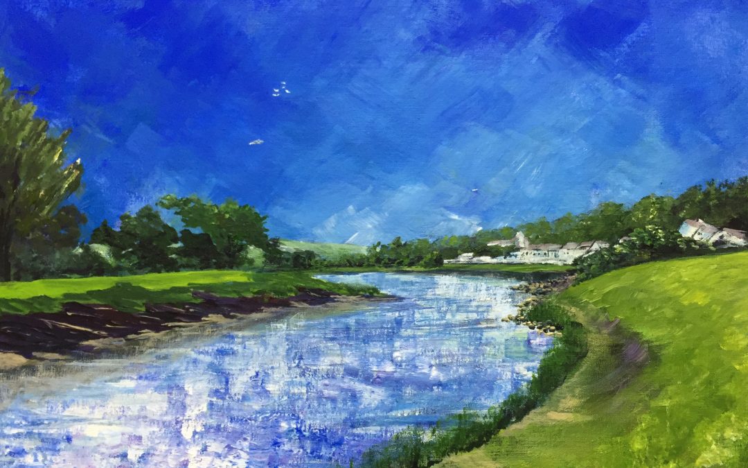 Mid day light across the Camel River Wadebridge