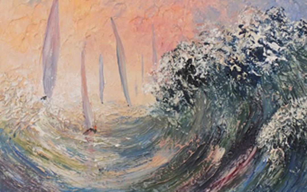 Sailing at sunset